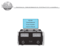 McIntosh MC-452 - Owners manual